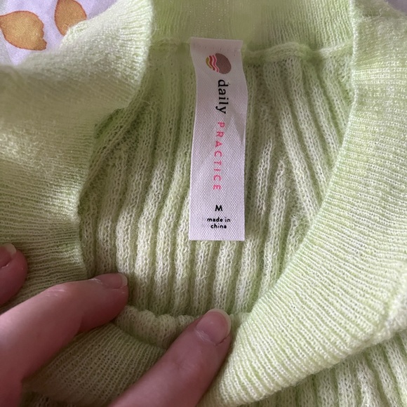 NWT Anthropologie Lime Ribbed Sweater - Picture 6 of 6